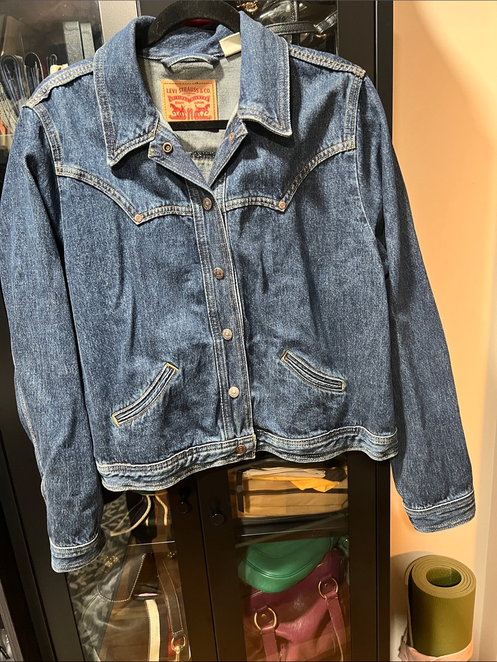 Levi's Women's Dark Blue Denim Western Jacket
